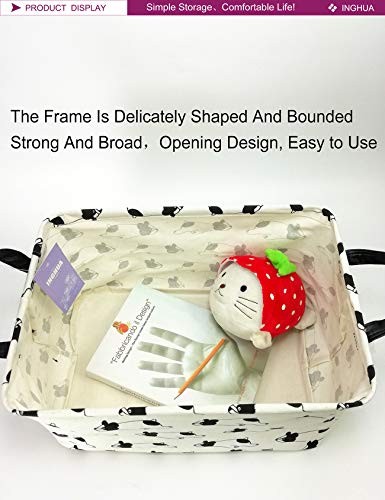 Rectangular Storage Basket Fabric Organizer Bin for Rec Bulldog