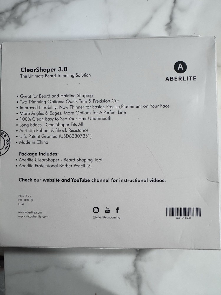 Aberlite ClearShaper 3.0 Beard Shaper Shaping Tool NIB