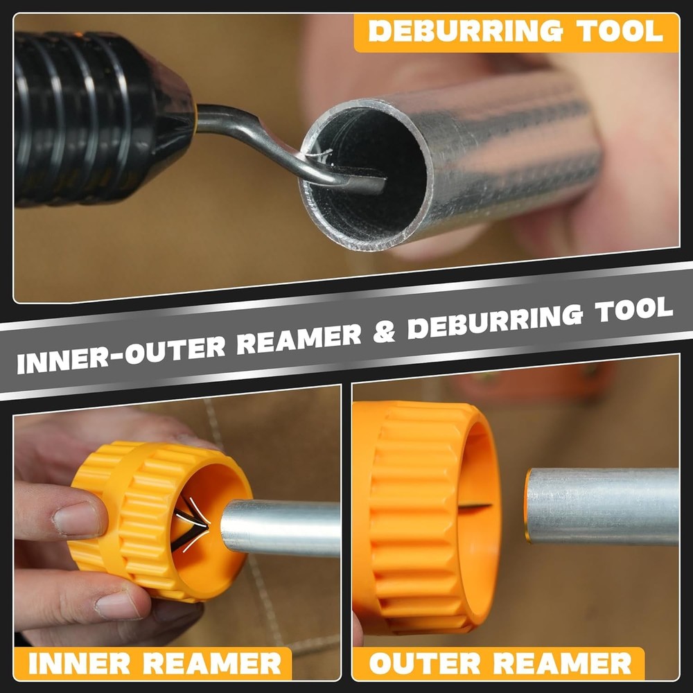Pipe Cutter Tool 1/8”-2” Heavy Duty Mini w/ Deburring Reamer