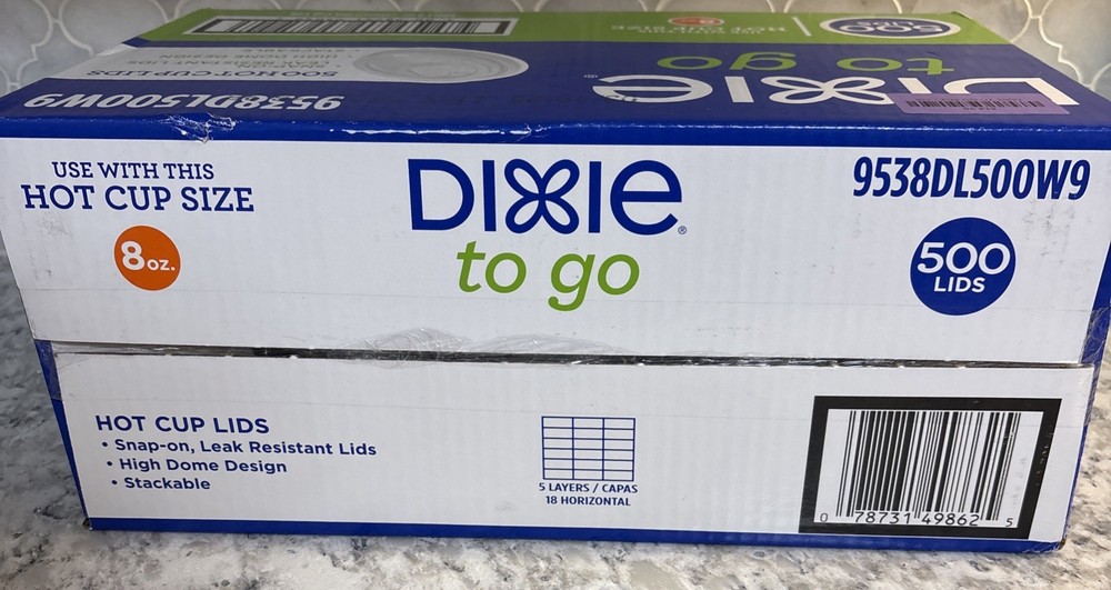 Dixie To Go 500 Hot Cup Lids 8 Oz