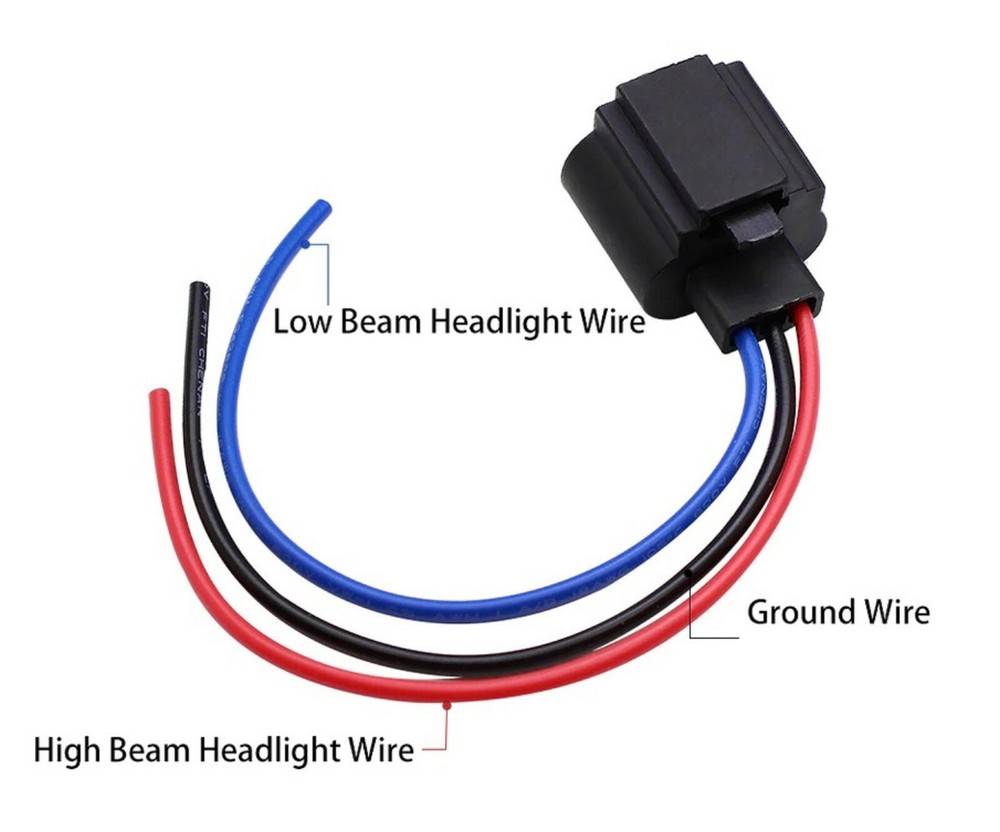 Wire Pigtail Female Ceramic 9008 H13 Two Harness Headlight Bulb Wiring Connector