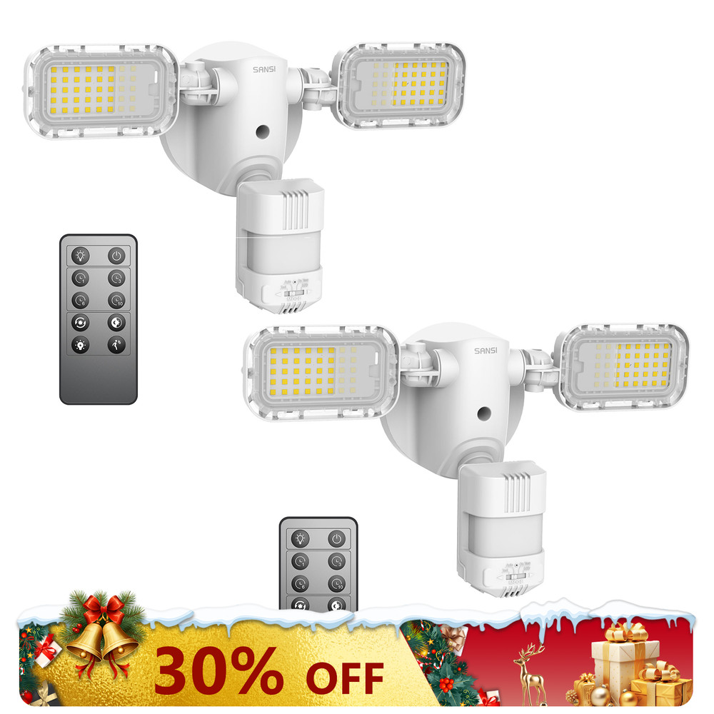 2Pack 10,000LM LED Motion Sensor 90W Spotlight Remote Control Outdoor Floodlight