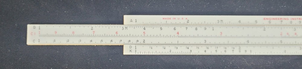 Vtg Engineering Instruments Inc 10" Slide Rule 250-V W/Box/Case/Instruction Book