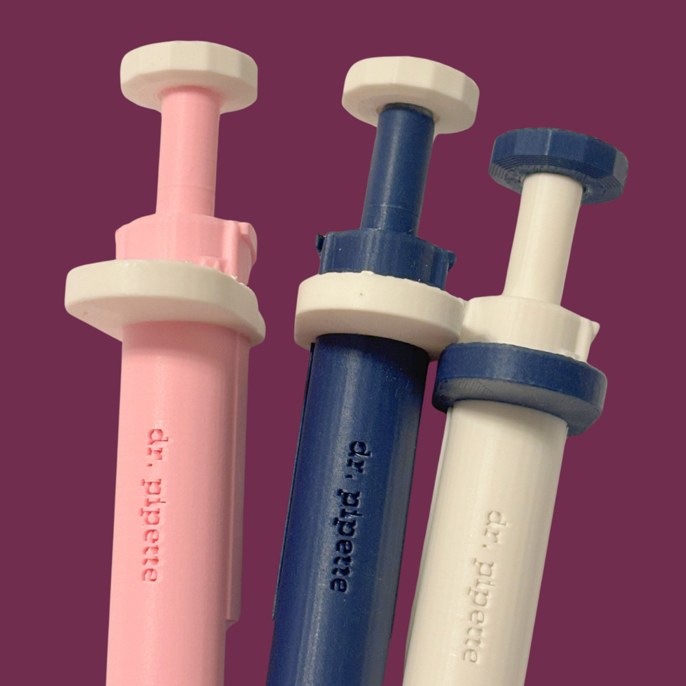 Custom Retractable Pipette-Shaped Ballpoint Pen (Soft Pink)