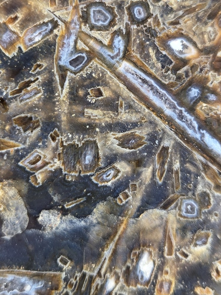 Turkish Stick Agate Slab Slice Lapidary Unique Ankara Turkey