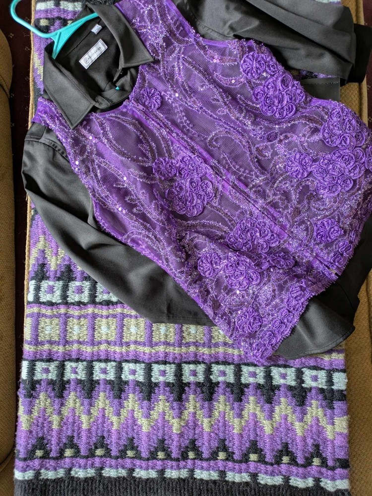 Purple Oversized Western Show Saddle Pad