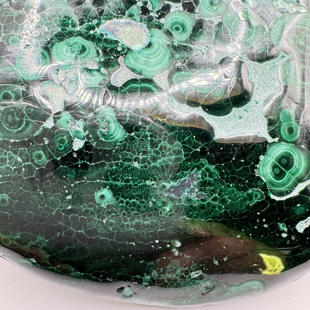 468 Grams Malachite Polished Tight Pattern Great Shape And Quality For Display