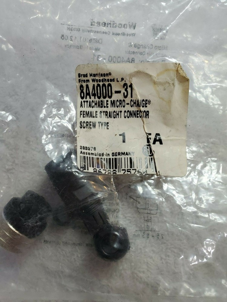 BRAD HARRISON 8A4000-31 Internal Thread Connector,4,Female