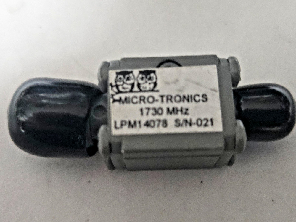 Micro-Tronics LPM14078 lowpass filter 1730 MHz tested Data