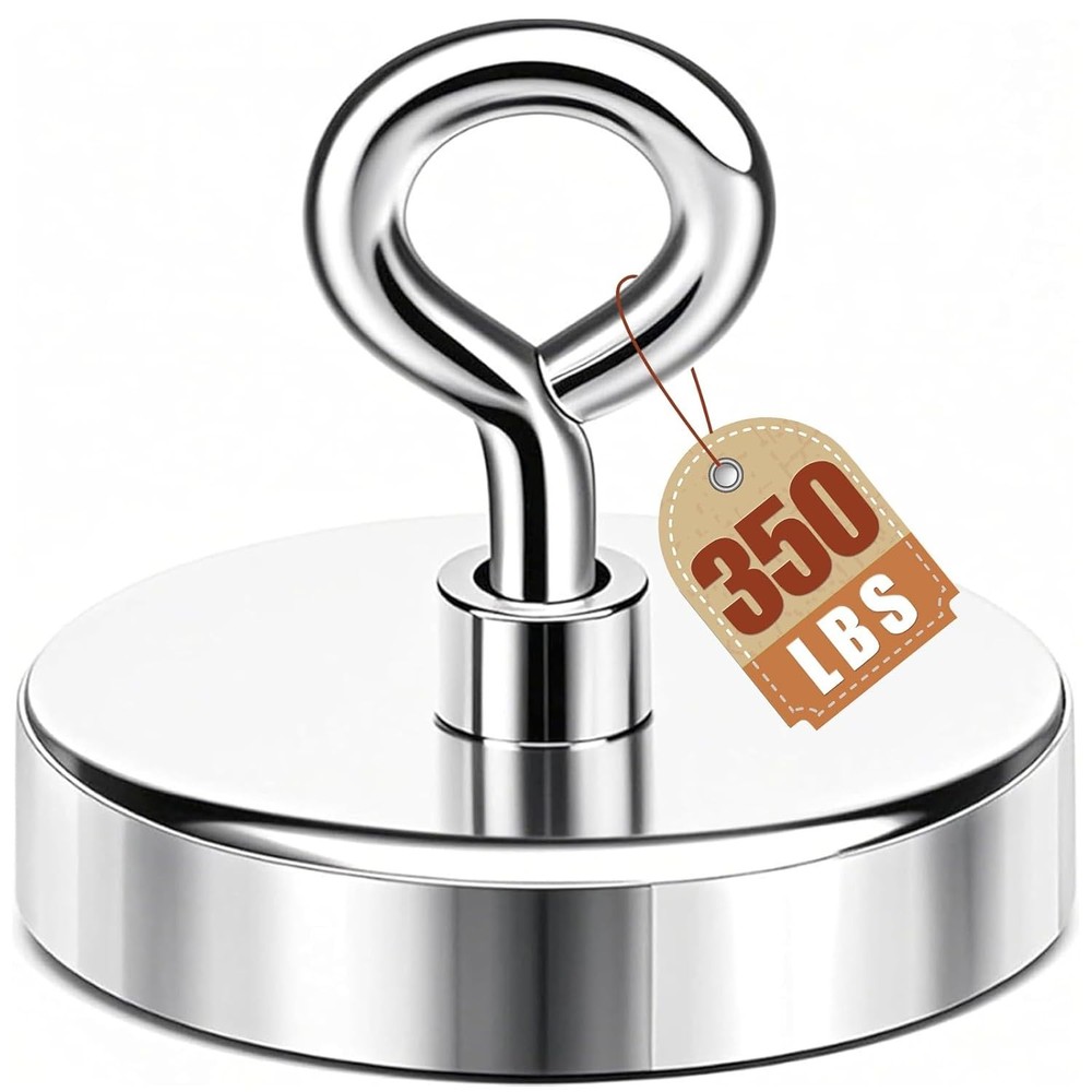 Super Strong 2 Inch Neodymium Magnet - 350 Lbs Pull Capacity for Retrieval Tasks