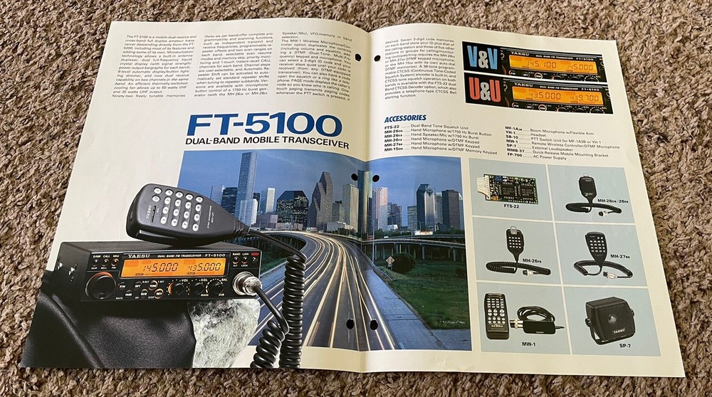 YAESU FT-5100 FM Transceiver Sales Flyer