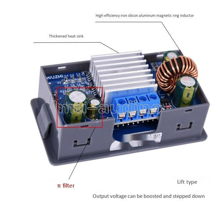 DC-DC Buck Boost Converter DC CV Output 0.5-30V Adjustable Power Supply Module