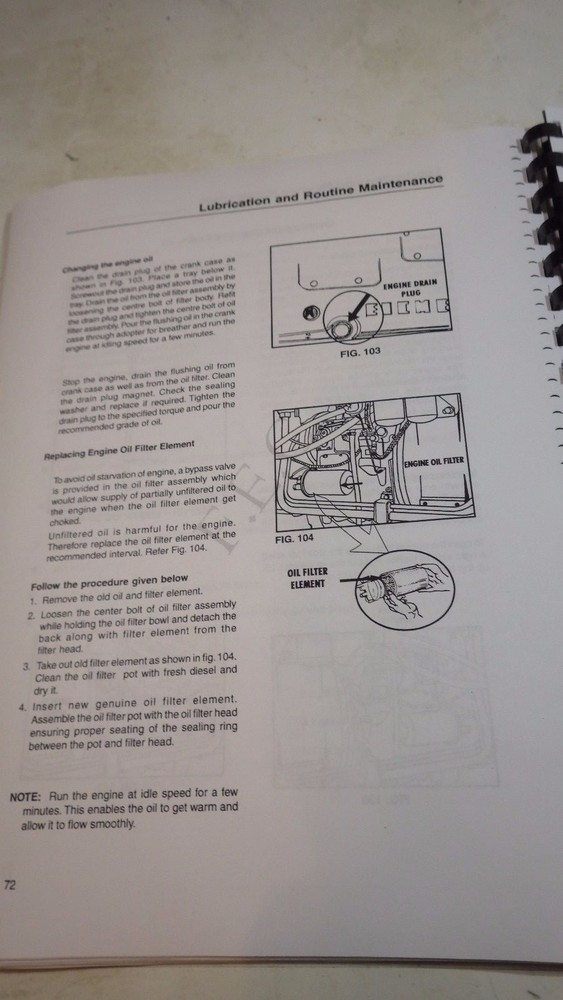 New Eicher 364 Tractor Operators Manual Book Operating