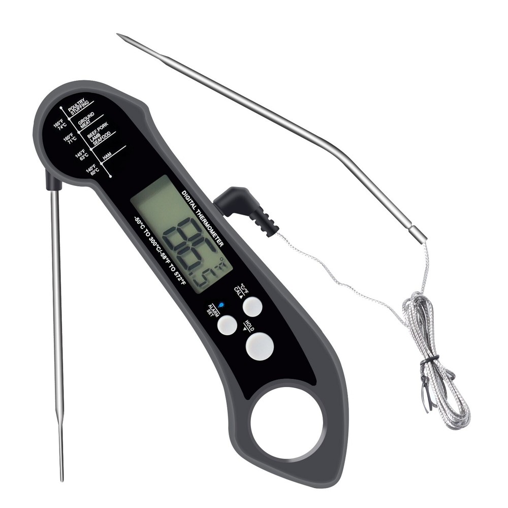 Digital Meat Thermometer with Attachable, oven safe, extension probe