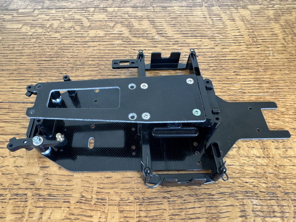 Vintage Tamiya 1/10 TA02 FRP Chassis Conversion Set & All Black Components