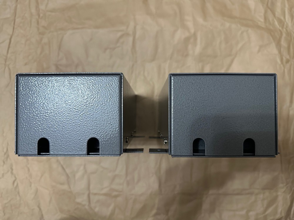 1 pair Tannoy silver red 12" 15" speaker crossover empty boxes replica