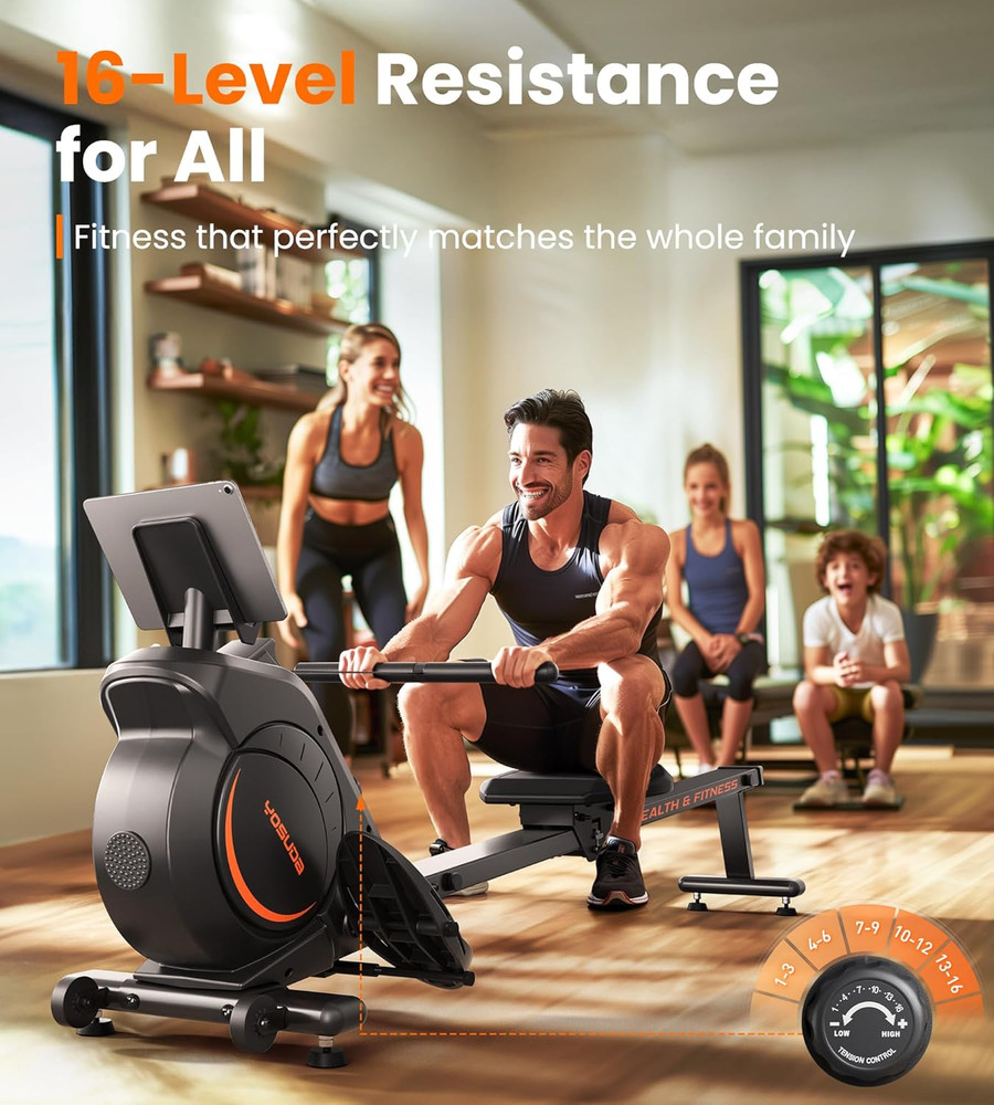 Magnetic/Water Rowing Machine for Home - Rower Machine Use with Bluetooth, App S