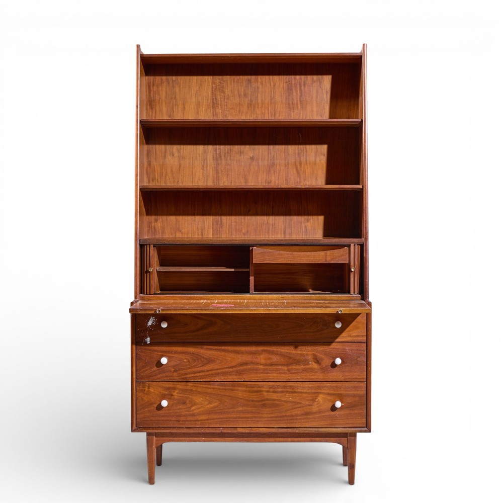 Kipp Stewart for Drexel Declaration Mid Century Walnut Secretary Desk