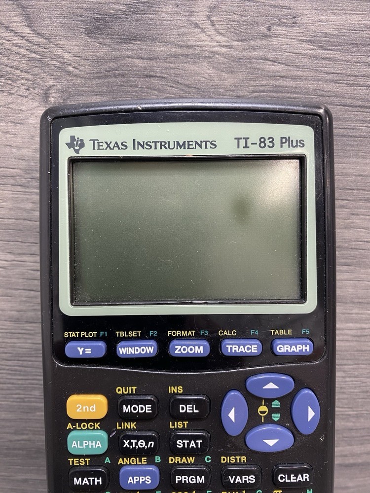TI-83 Plus Texas Instruments Black Graphing Calculator Tested