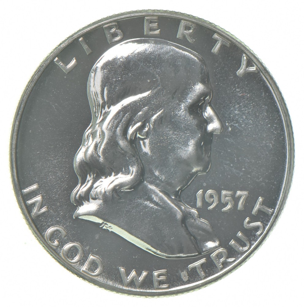 1957 Proof Franklin Half Dollar 90% Silver