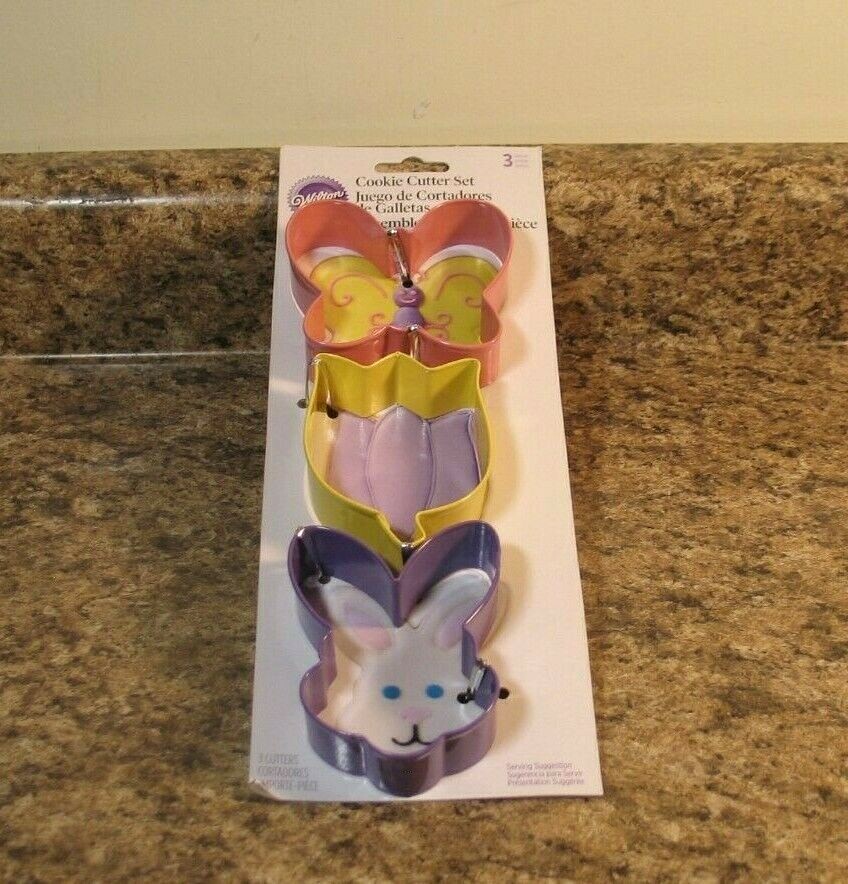 Wilton Easter Spring Cookie Cutter Set 3 pc Metal NEW