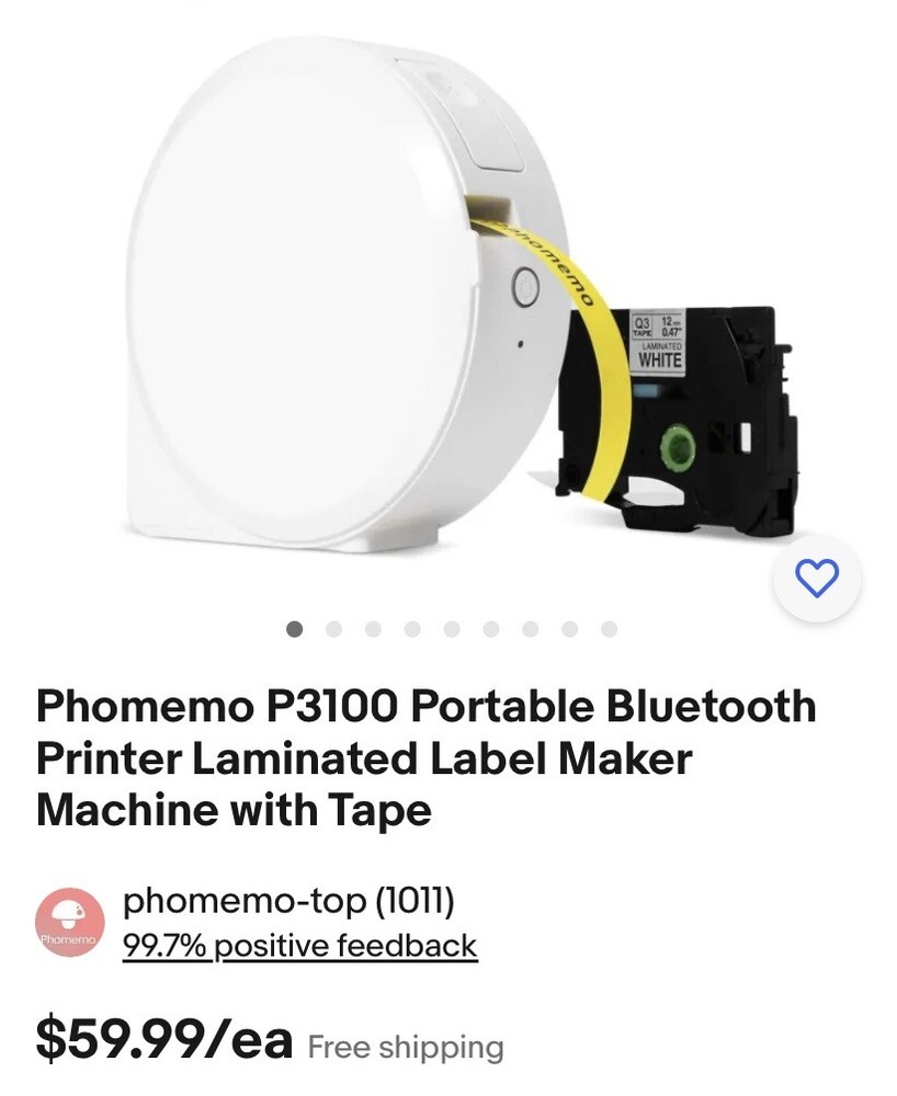 Label Maker P3100 Bluetooth Portable Wireless Laminated Label Maker Machine With