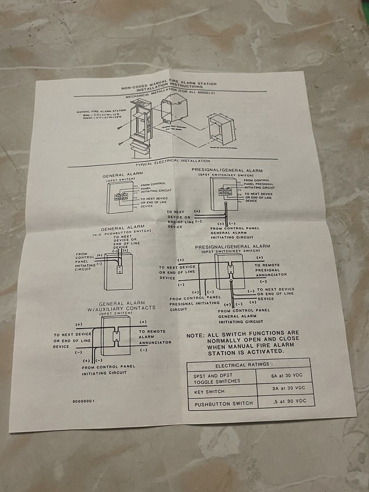 Honeywell MS-2L Fire Alarm Pull Station