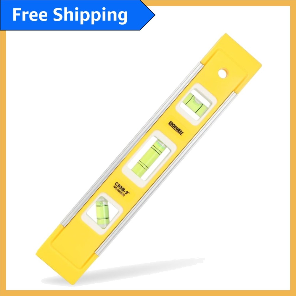 Shock Resistant 9-Inch Magnetic Box Level - Ideal for Home & Decor Projects