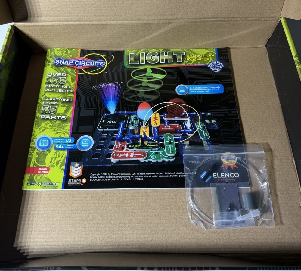 Snap Circuits LIGHT Evolution In Lights Electronics Exploration - Elenco SCL-175