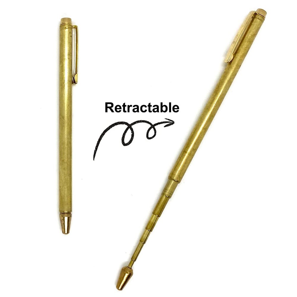 2PCS Copper Dowsing Rods, Retractable Divining Rods, Portable Pen Shape Rods Det