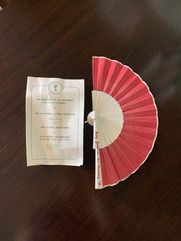 Vintage Hand Fan Advertisement