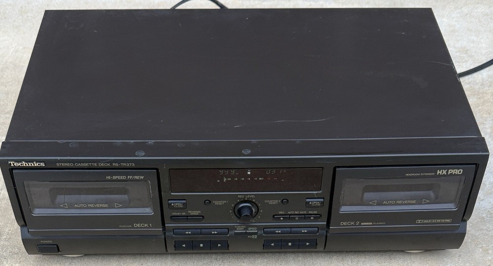 Technics RS-TR373 Double Auto-Reverse Stereo Cassette Deck HX PRO - Deck 1 Works