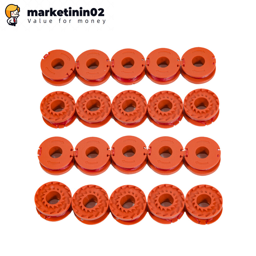 20-Pack Replacement Nylon Spool Line for Worx Trimmer/Edger WA0010