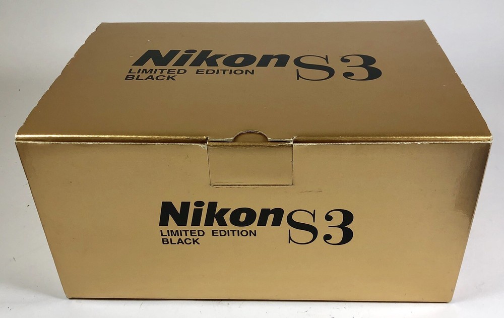 Nikon S3 limited edition black paint complete empty Box set (super rare)