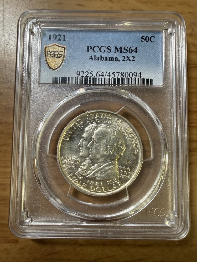 1921 Alabama 2x2 Commemorative Half Dollar   PCGS MS-64