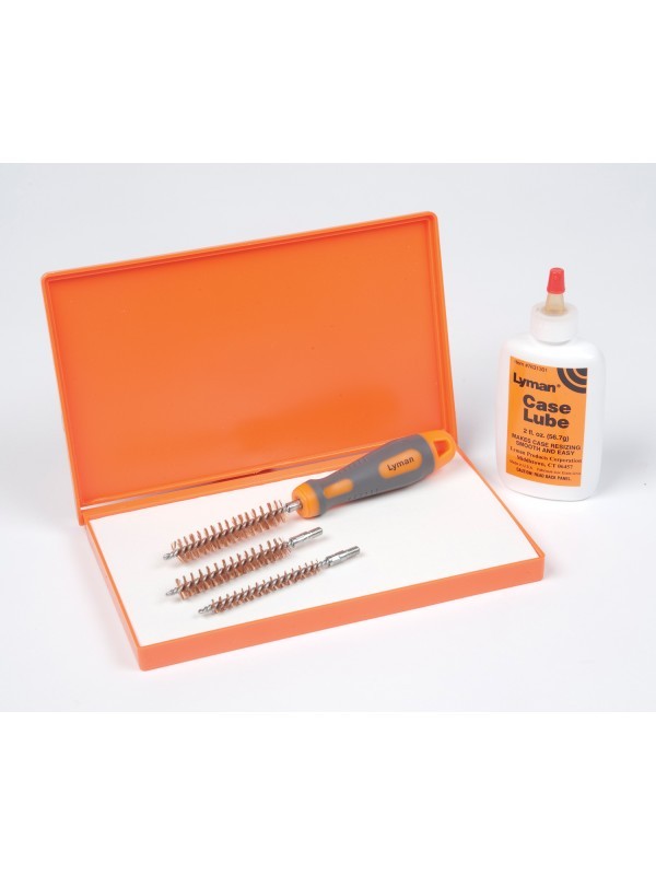 Lyman® Case Lube Kit -- complete with pad in case, lube, 3 brushes, and handle