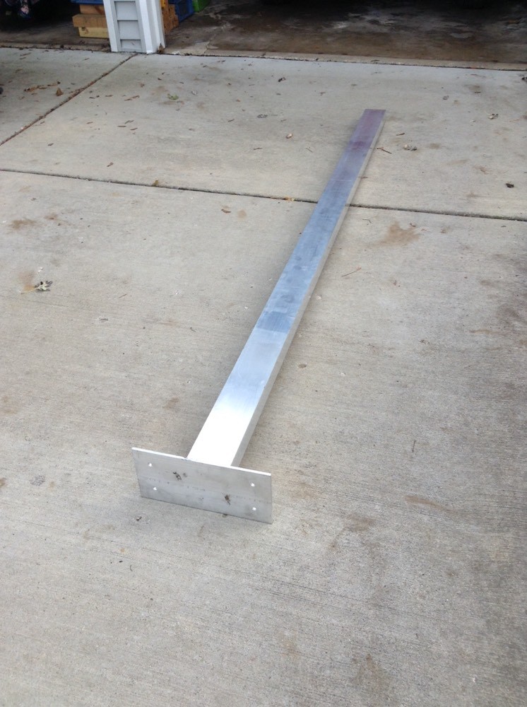 Custom Aluminum Mailbox Post 8ft