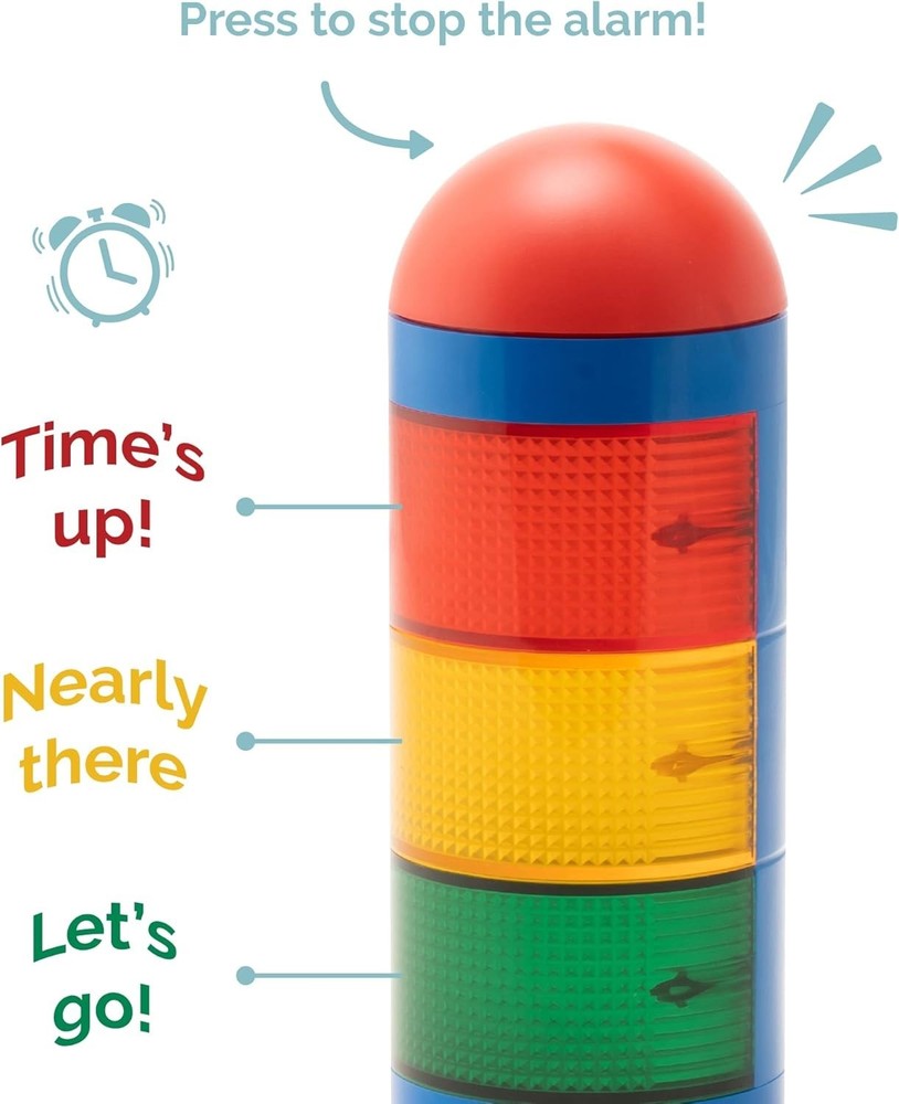 Child-Friendly Visual Timer - Traffic Light Design with Adjustable Volume
