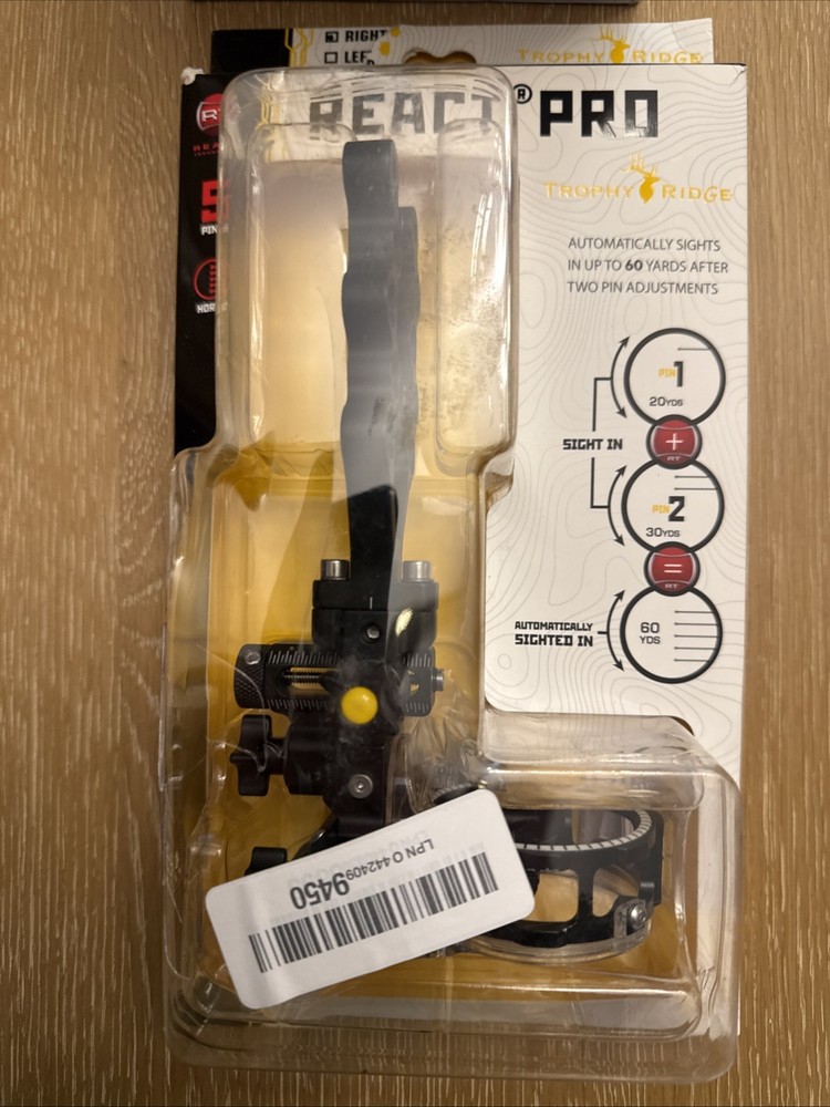 Trophy Ridge React Pro 5 Pin Archery Bow Sight, Right Hand Open