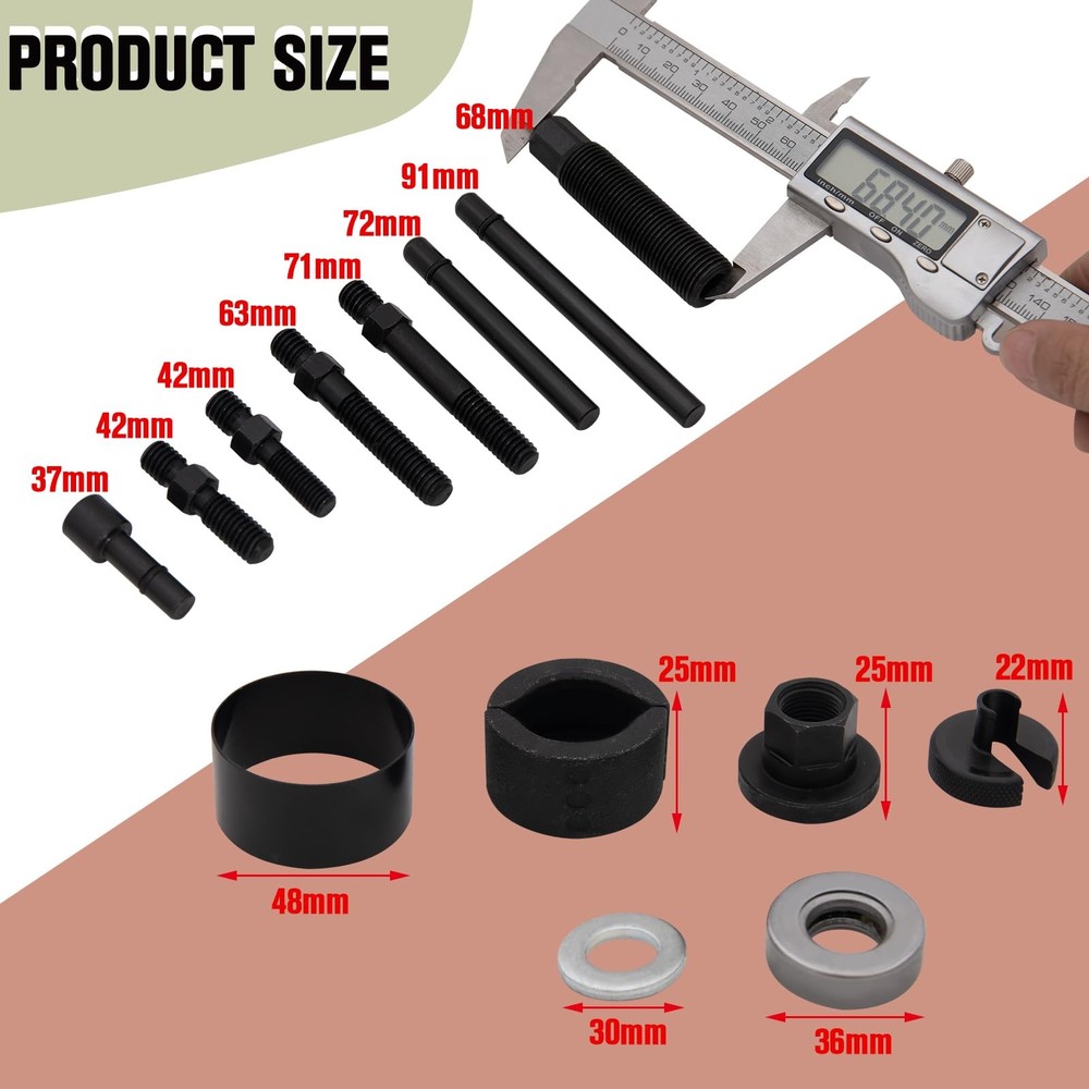 TOPEMAI Power Steering Pump Pulley Removal Tool, Puller Pulley...