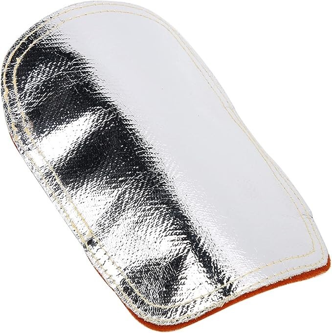 Hand Heat Shield, Welding Hand Pad, Split Cowhide Leather Aluminized Back Weldin