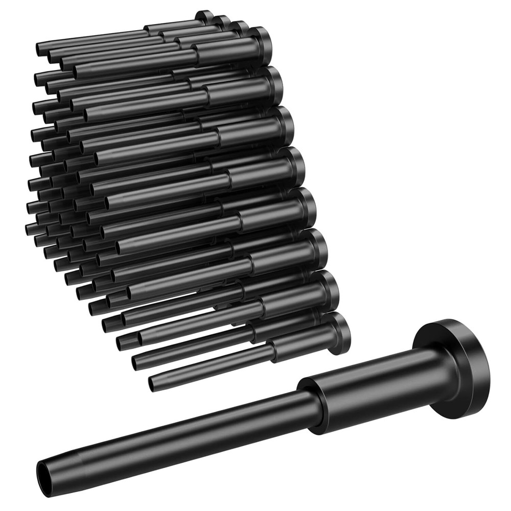 1/8" Black Invisible Receiver and Swage Stud End Fitss Cable Railing 60 Pack