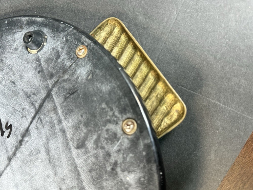 Decorative Round Marvel Tray With Brass Handles