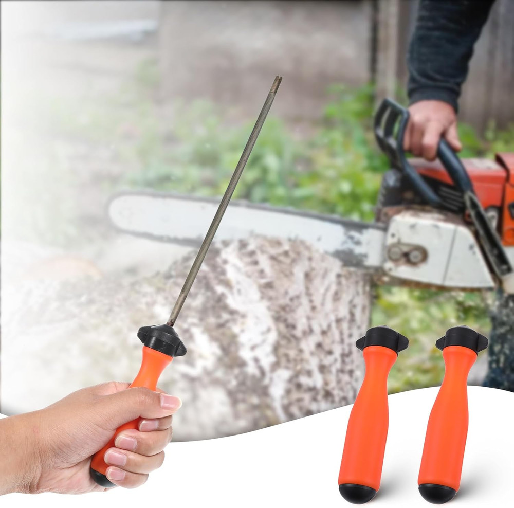 4 PCS round File Handle, Chainsaw File Handle Files Cutting Tool Files round Han