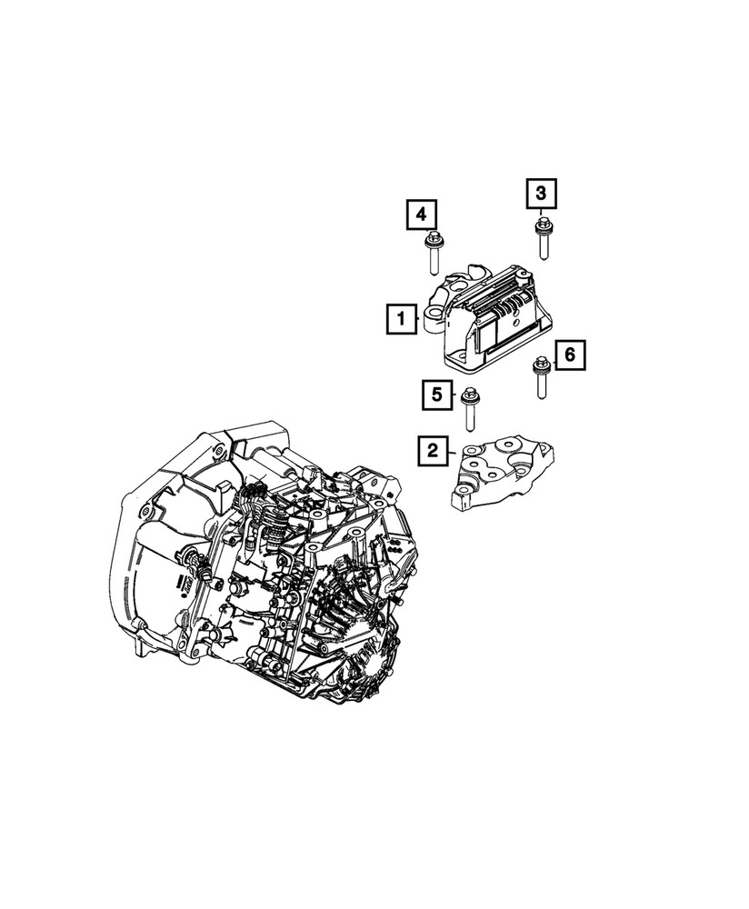 Genuine Mopar Transmission Mount Bracket 68494873AA
