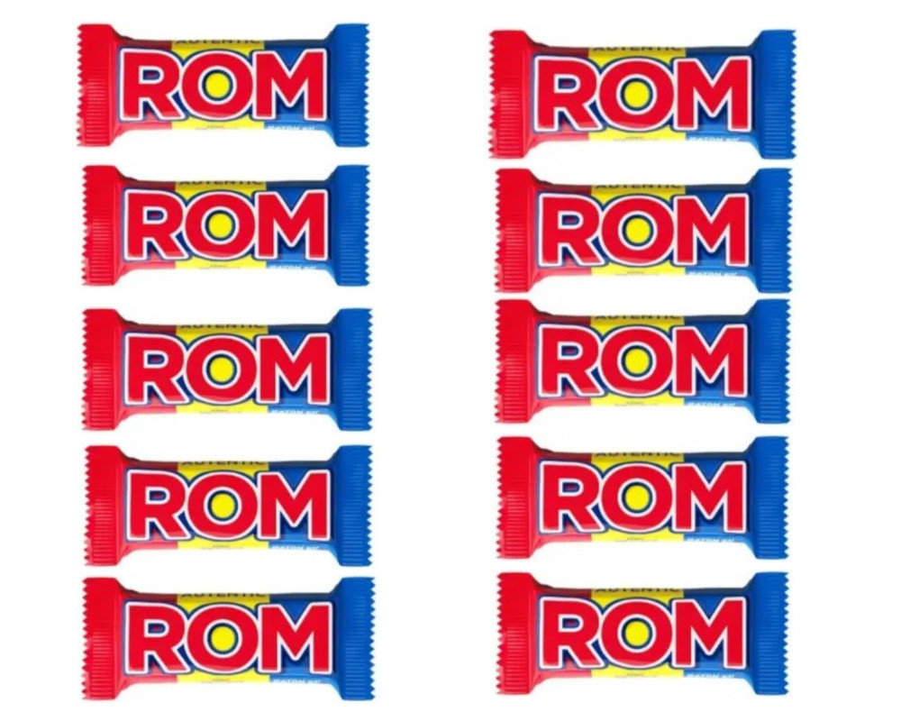 Romanian Authentic ROM Chocolate Bars (Pack of 10)