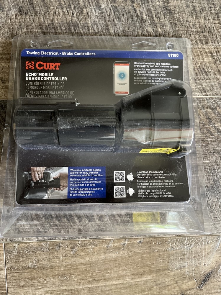 OPEN CURT 51180 Echo Mobile Electric Trailer Brake Controller Bluetooth-Enabled