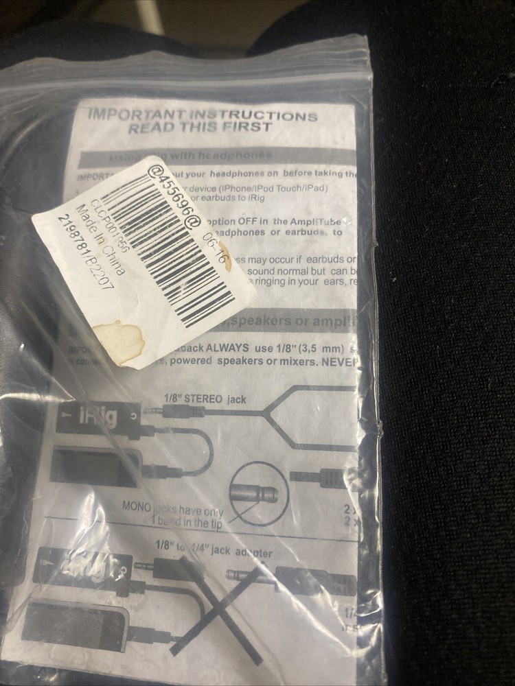 Guitar Interface I-rig Line Converter for Phone Audio Interface