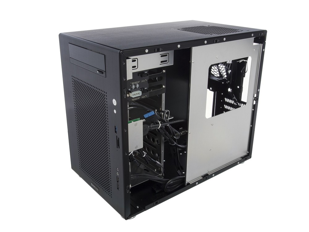 Computer Case By Integer Computers, ATX, Micro-ATX, Black Aluminum Model B-650
