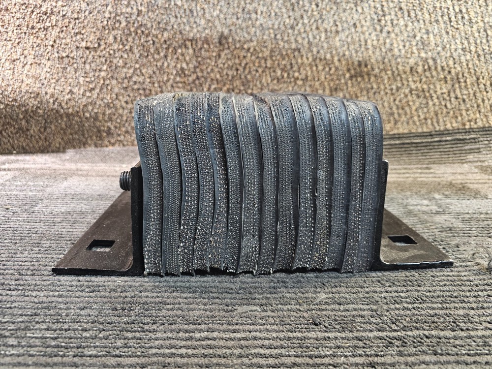 Laminated Rubber Loading Dock Bumper - 10"H x 14"L x 6"D, Heavy Duty Black